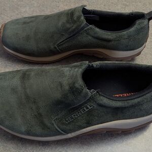 Merrell Green Jungle Moc Suede Slip-On Loafers